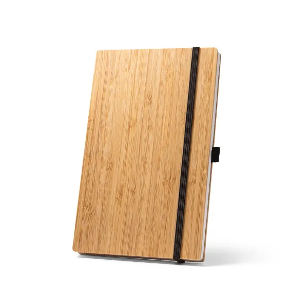 Caderno personalizado de bolso com capa de bambu e lombada em PET reciclado Caderno personalizado de bolso com capa de bambu e lombada em PET reciclado